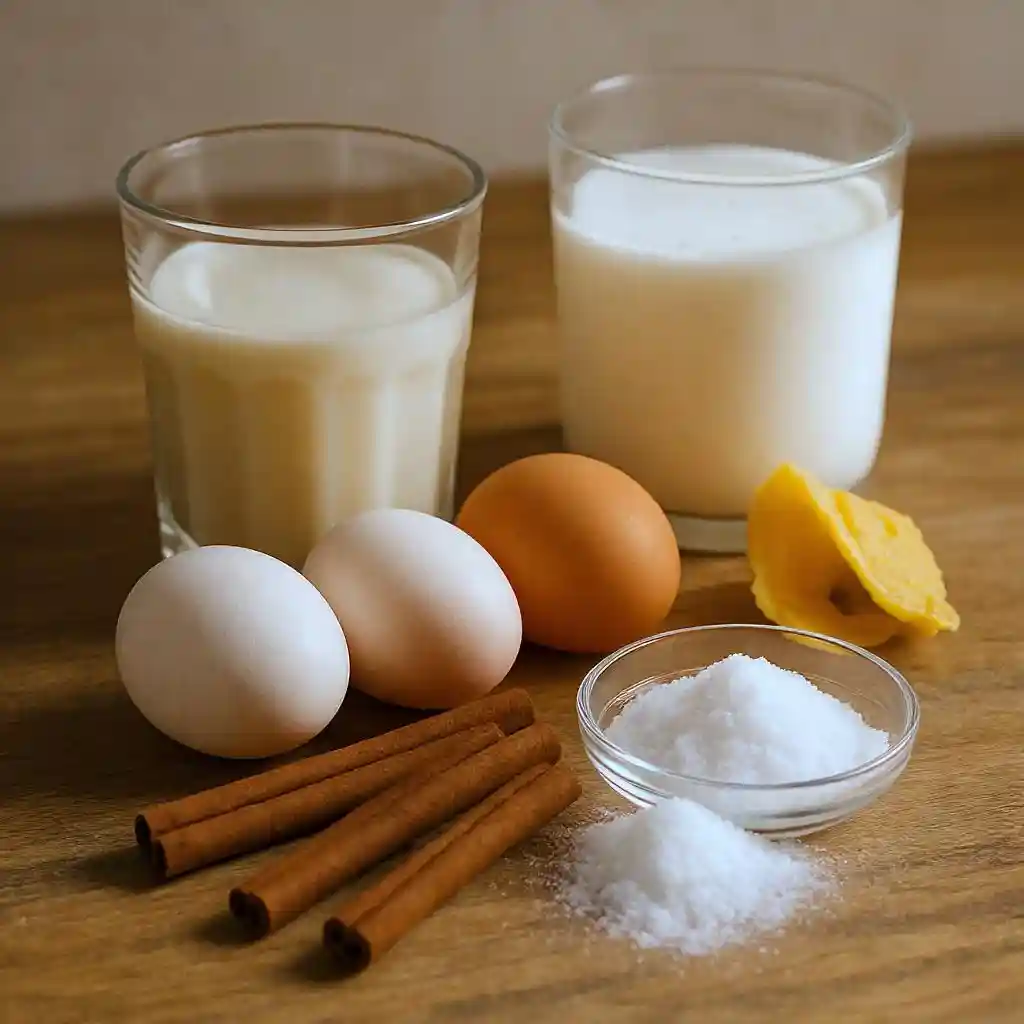 Ingredientes clave para hacer natillas Spanish Custard