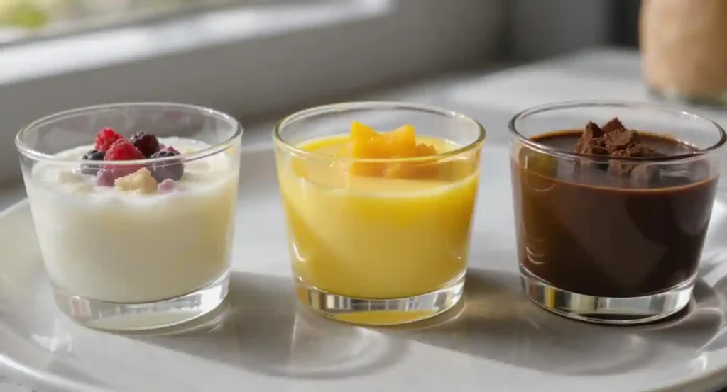 Variaciones de natillas: puertorriqueña, colombiana y de chocolate