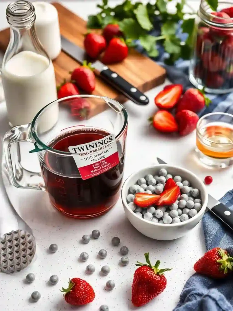  Ingredientes para té de fresa con leche