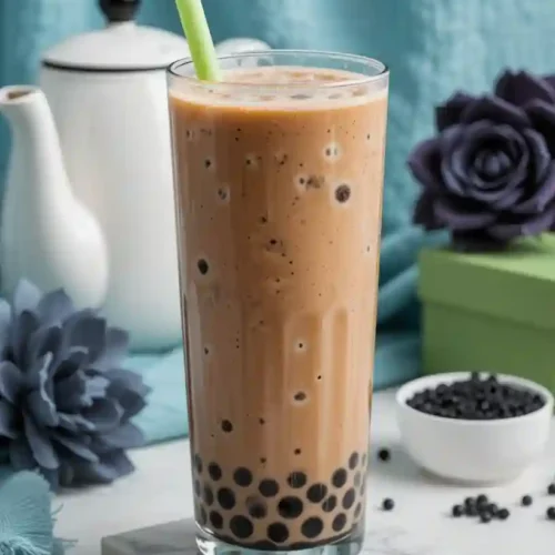 mezcla de chocolate y leche para té con leche y chocolate