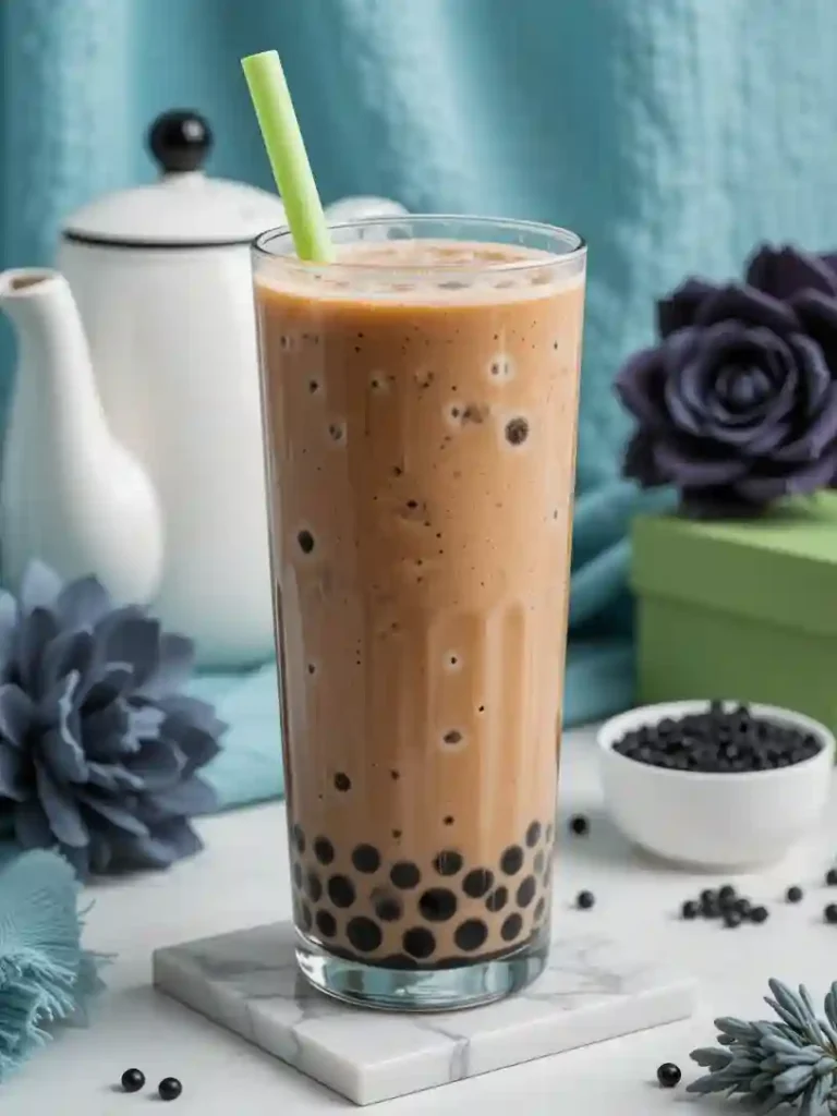 mezcla de chocolate y leche para té con leche y chocolate