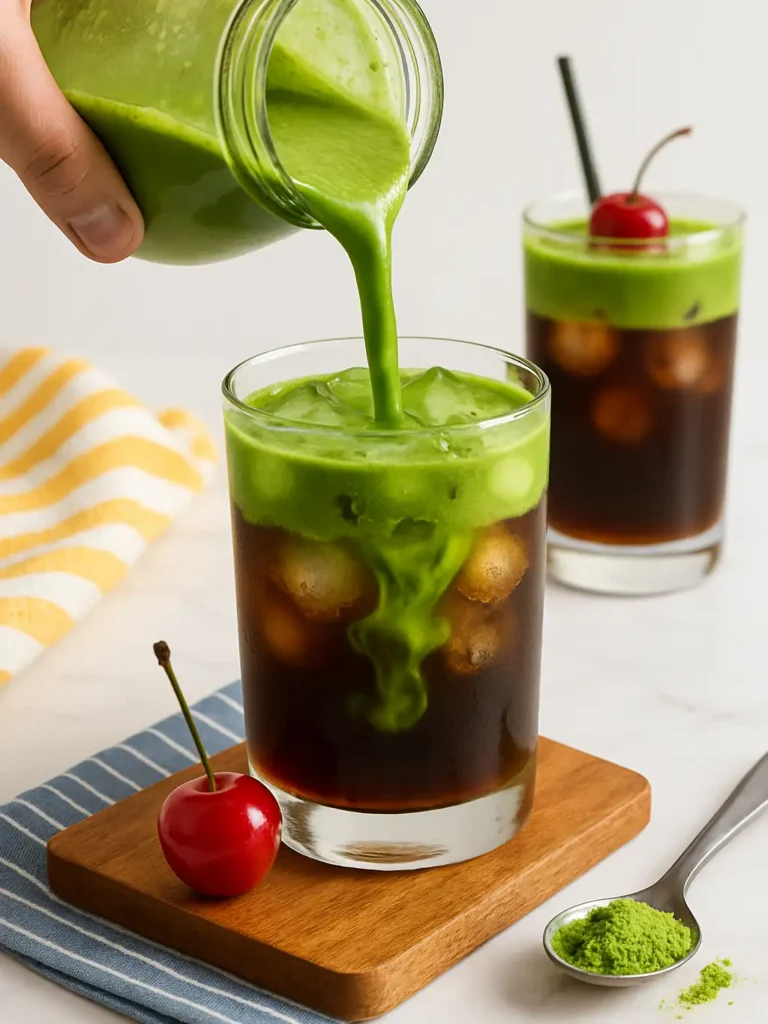 Cómo preparar un Refresco de Cereza y Matcha