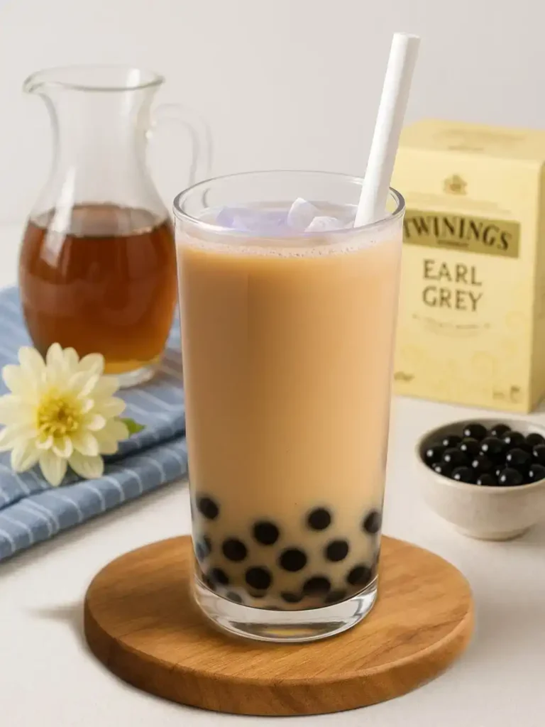 Infusión de té Earl Grey para bubble tea