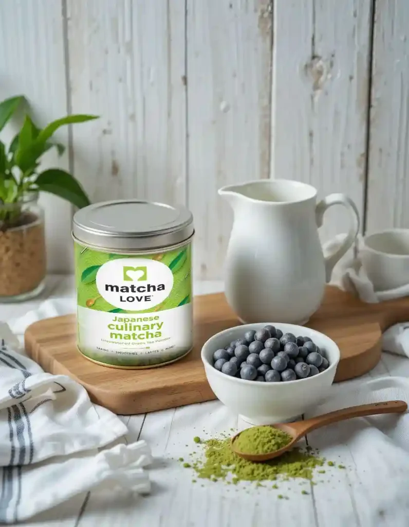 Té matcha con leche y boba servido frío ingredientes
