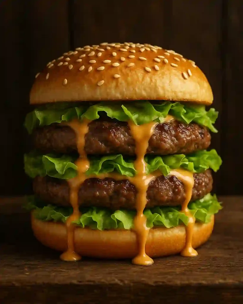 Hamburguesa casera estilo salsa Big Mac