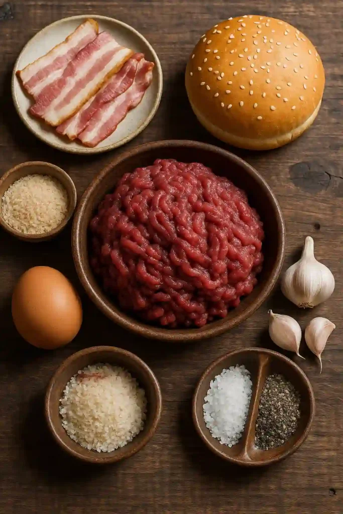 Ingredientes de Hamburguesas de Venado