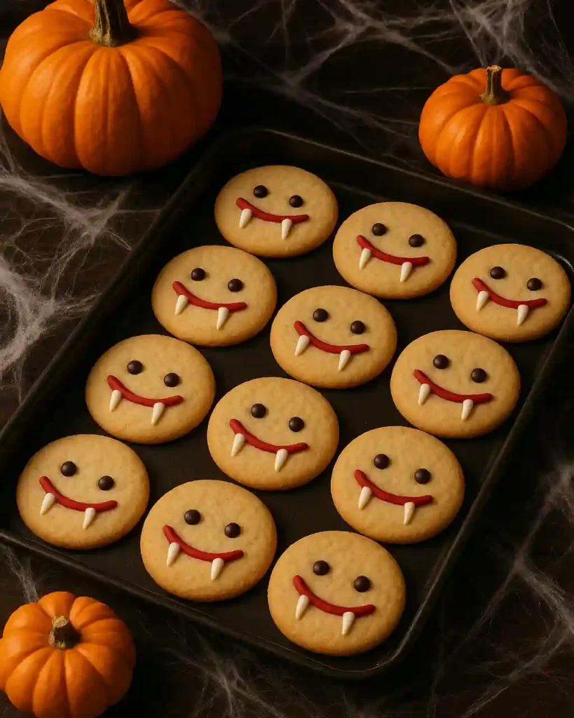 Galletas de vampiro decoradas para fiesta de Halloween