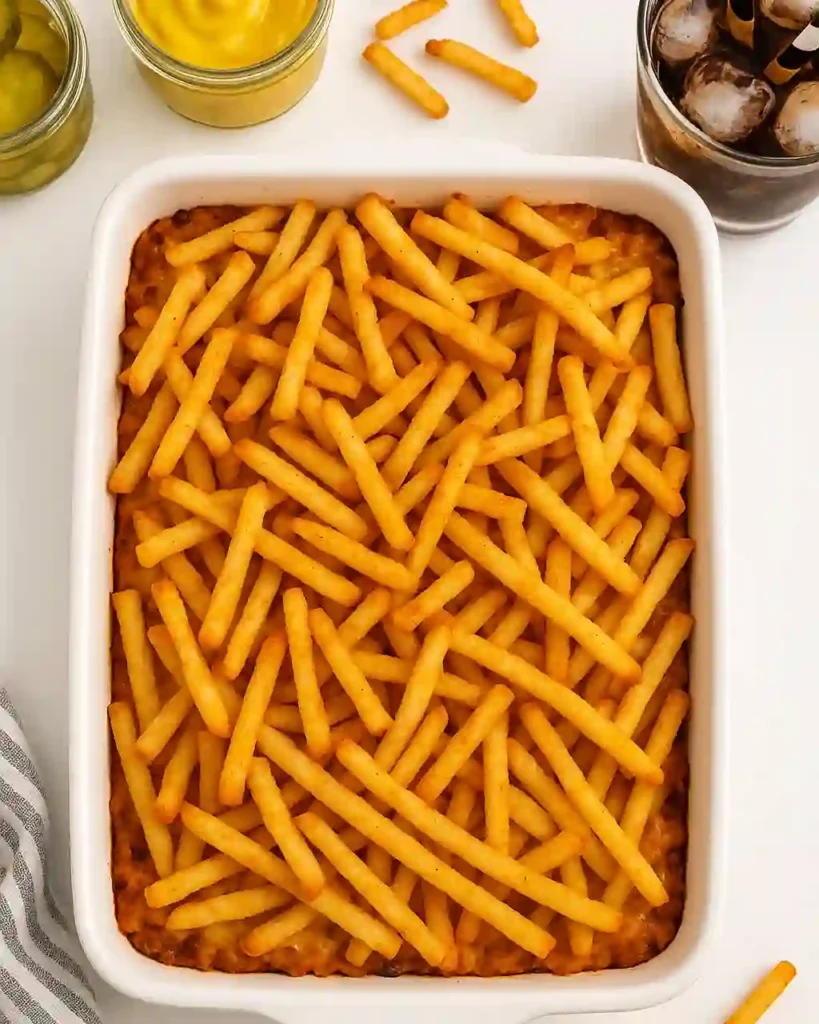 Hamburguesa con patatas fritas al horno-1