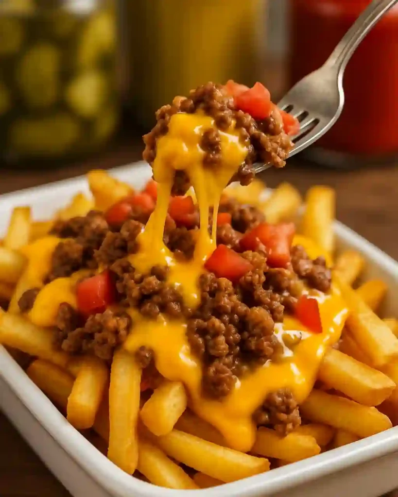 Hamburguesa con patatas fritas al horno-2