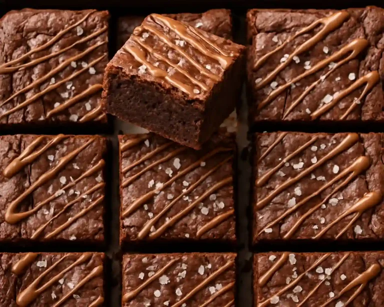 Brownies de proteína saludables con textura jugosa y corte cuadrado.