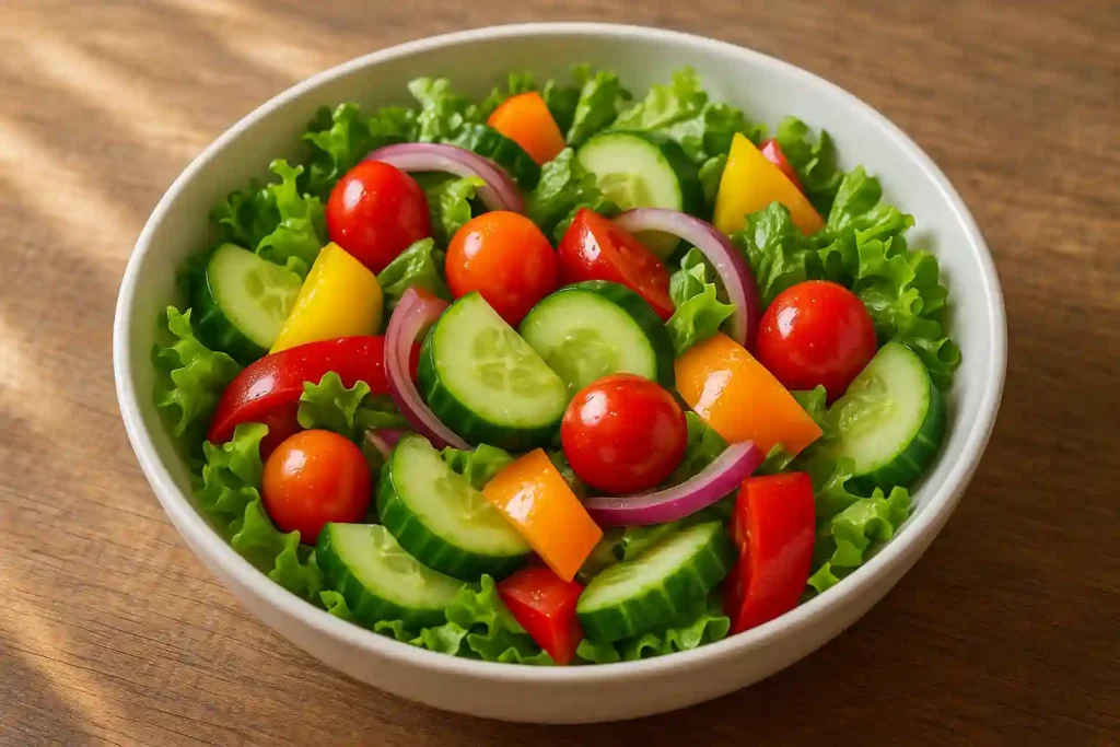 Ensalada fresca de verduras de temporada para adelgazar en verano de forma saludable