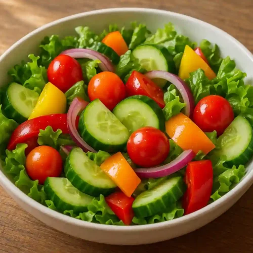 Ensalada fresca de verduras de temporada para adelgazar en verano de forma saludable