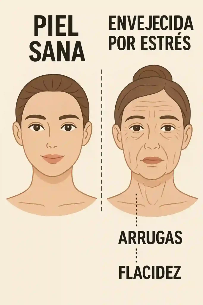 Estrés y Envejecimiento de la Piel_Piel Sana vs. Envejecida
