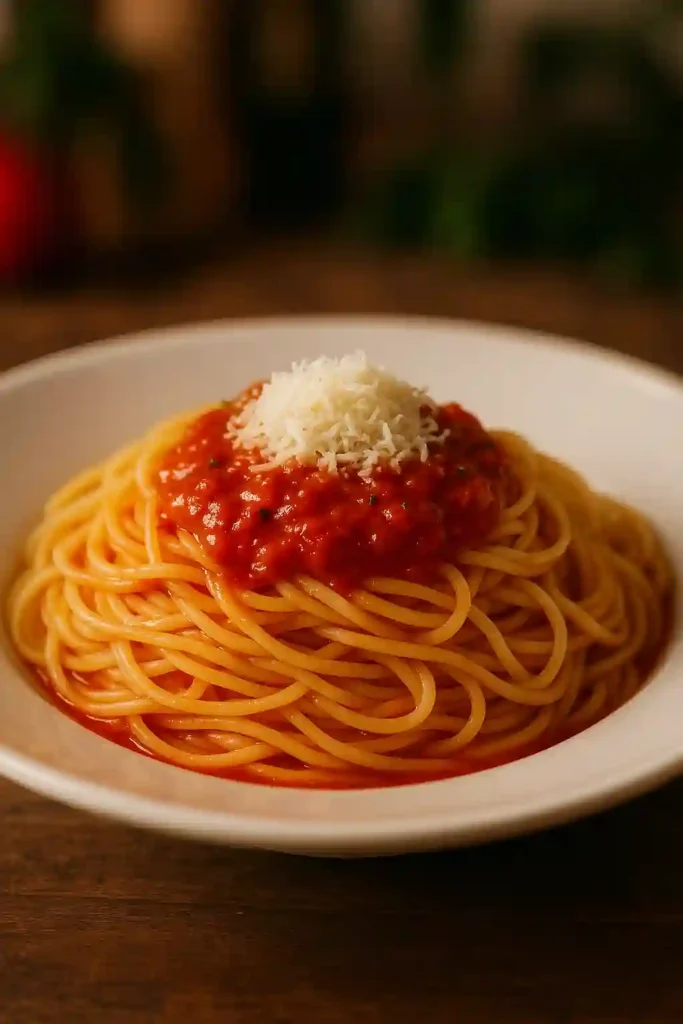 Salsa Napolitana_Espagueti Napolitano y Parmesano